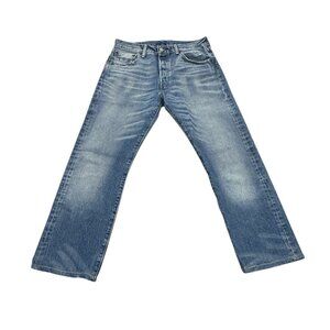 Levi’s 507 Blue Denim Jeans 30x28 Distressed Fade Straight Leg